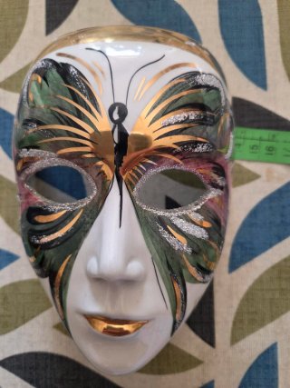 Maschera veneziana ceramica farfalla
