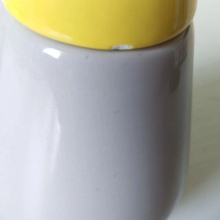 Caffettiera vintage MAS grigio/giallo