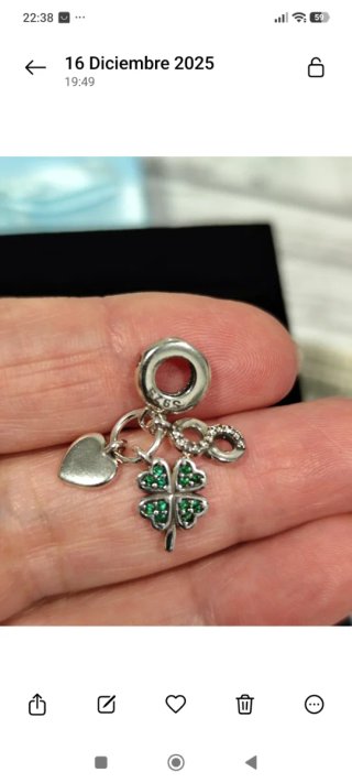Colgante Plata Ley Trébol Corazón Infinito