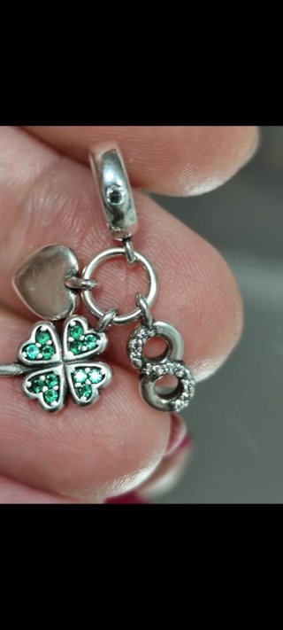 Colgante Plata Ley Trébol Corazón Infinito