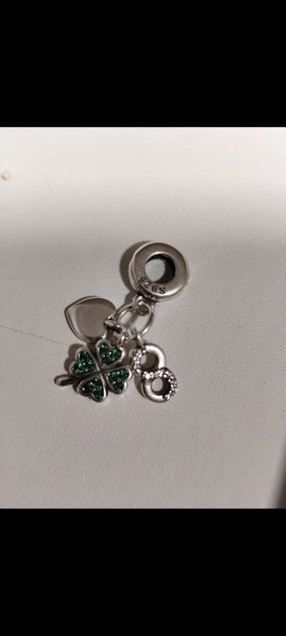 Colgante Plata Ley Trébol Corazón Infinito