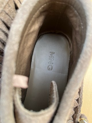 Botines Mango flecos marrones T.37