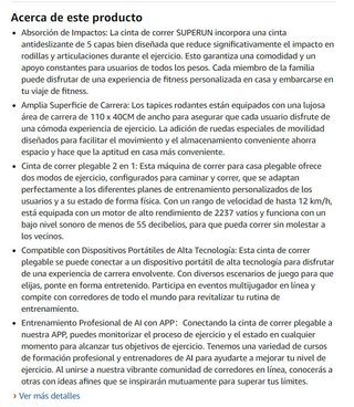 Cinta de Correr Plegable 6% Inclinación