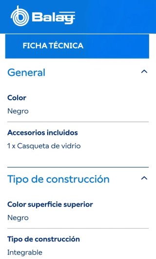 Placa Vitrocerámica Rectangular Balay