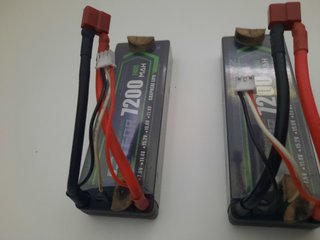 batterie lipo GTFDR rc 7,6v hv 2s 7200mha 140c
