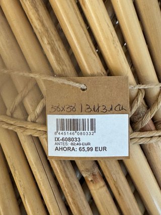 Taburetes de bambú y yute (2 unidades)