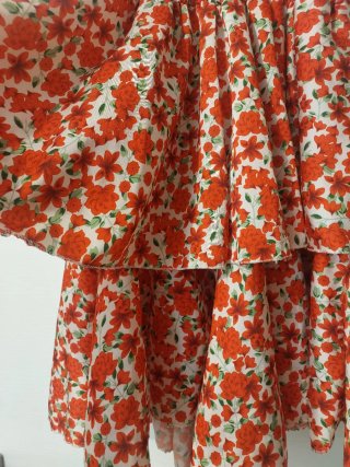 Vestito donna floreale rosso e bianco