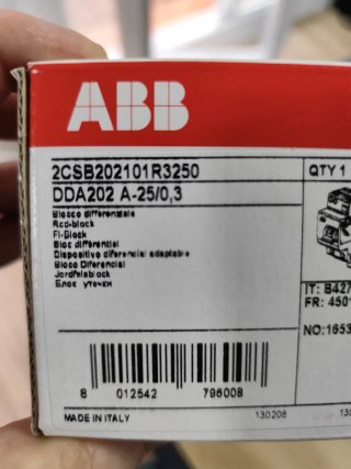 Bloque Diferencial ABB DDA202 A 0,3A