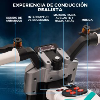 Moto Eléctrica Infantil con Luces LED
