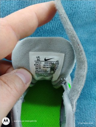 Scarpe Nike Bambino Grigie Velcro