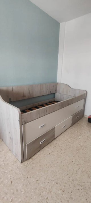 Cama nido con 3 cajones y 2 somieres