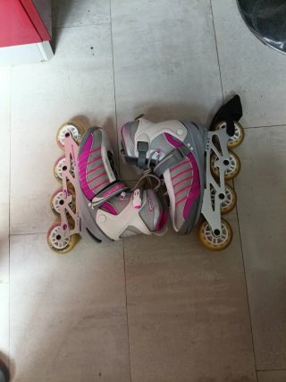 Patines RUNFIT blancos/grises como rosa