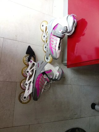 Patines RUNFIT blancos/grises como rosa