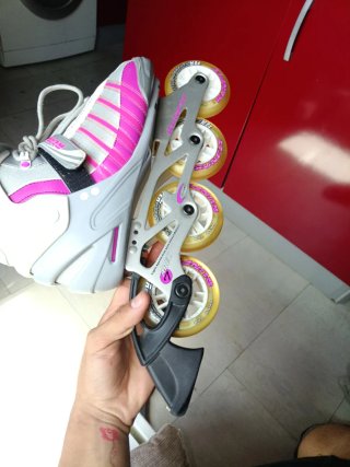 Patines RUNFIT blancos/grises como rosa