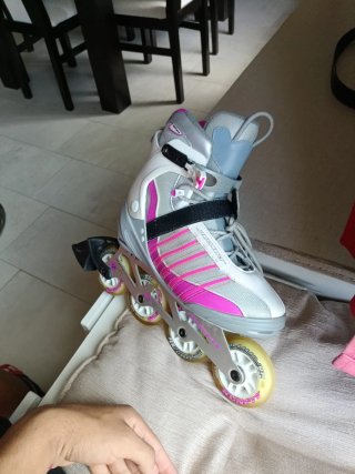 Patines RUNFIT blancos/grises como rosa