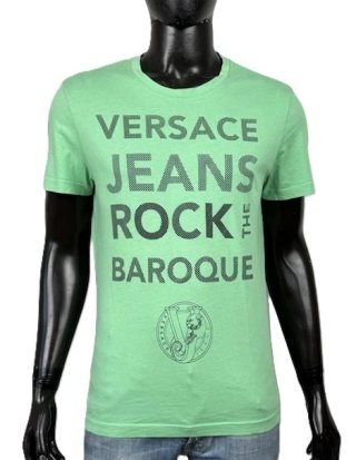 Versace Jeans T Shirt Uomo M Verde Cotone Original