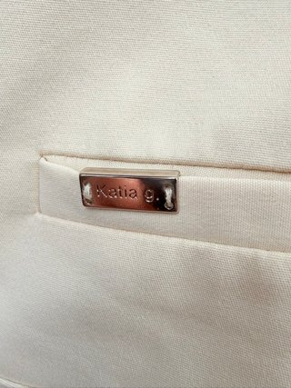 Giacca corta donna beige cotone S