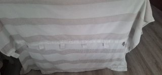 3 Cortinas Primark Rayas Beige y Blancas