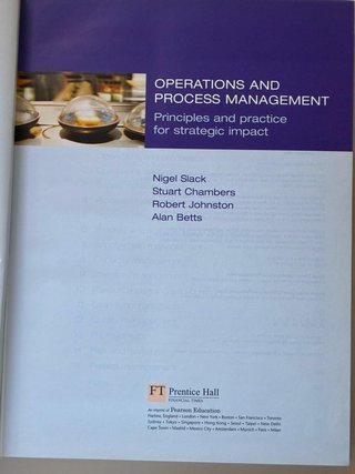 Operations and Process Management Principles an...