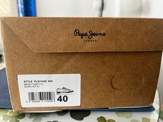 Zapatillas Pepe Jeans Plata Mujer Talla 40