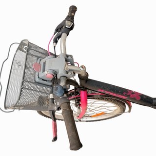 Bicicleta niña Btwin negra y rosa