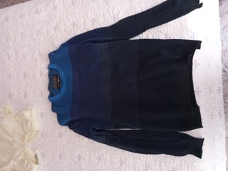 Jersey de rayas azul marino y azul talla M