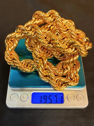 Cadena Estilo Rope Chain Dorada
