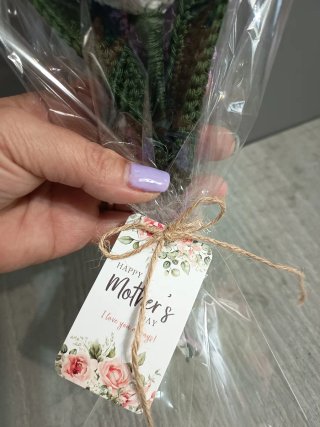 Fiore uncinetto tulipano e lavanda