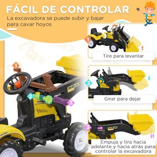 Tractor a Pedales para Niños a partir de 3 Años