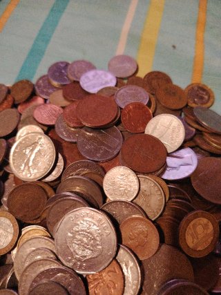 3 KG Monedas Mundiales Variadas