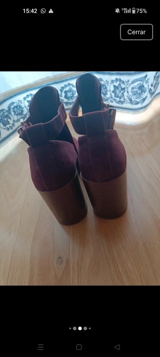 Botín tacón Pull&Bear morado n.39