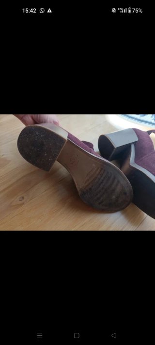 Botín tacón Pull&Bear morado n.39