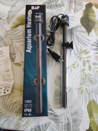 Calentador Acuario B4F 300W IP68 35cm de largo