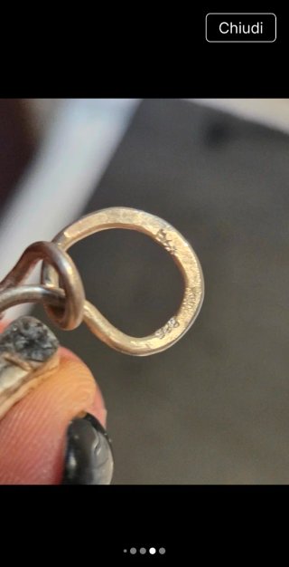 Ciondolo Argento 925 e Rosette Calcedonio