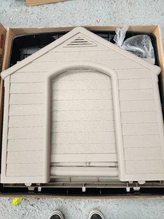 Caseta Perro Exterior Resina Curver Beige/Gris