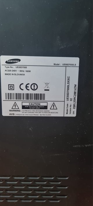 Samsung Smart TV Negro 55 pulgadas Rayas izquierda