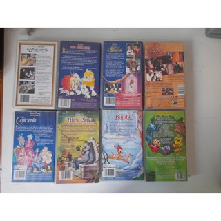 Lote 8 Películas VHS Disney Clásicos (Español)