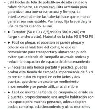 Carpa 9x3 impermeable con paredes