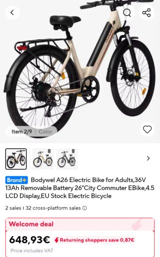 Bici Elettrica Aairsk S600 250W