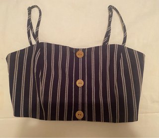 Top de rayas negro y blanco