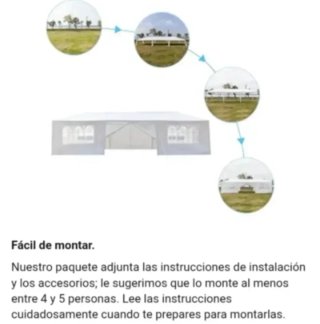 Carpa 9x3 impermeable con ventanas