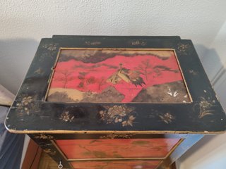 Mueble auxiliar oriental lacado - Chinoiserie