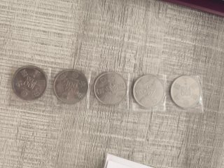 5 Monedas 100 Pesetas España 1980