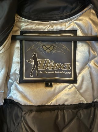 Chaqueta Moto Mujer Negra y Azul