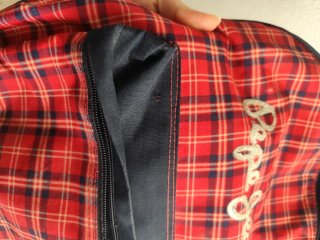 Mochila Pepe Jeans cuadros roja
