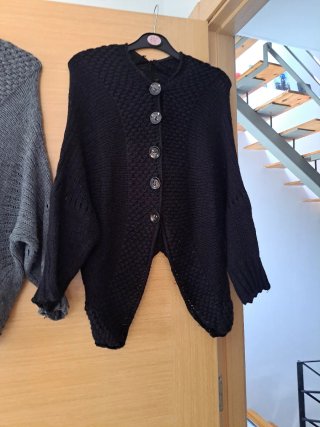 Jerseys manga murciélago negro y gris