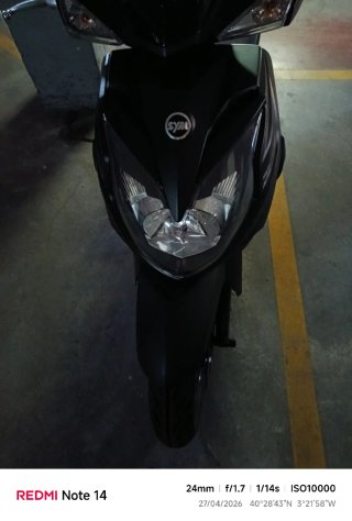 SYM 125cc Simphony Scooter Negra Mate - 4300 km