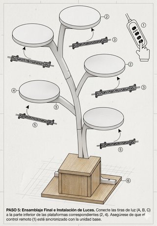 Soporte para plantas con leds