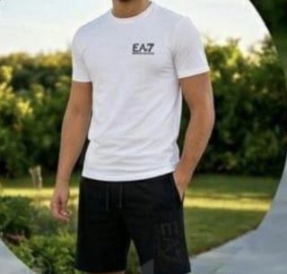 Conjunto Chándal EA7 Blanco y Negro