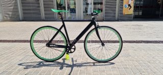 Bicicleta Fixie/Single Speed Negra y Verde